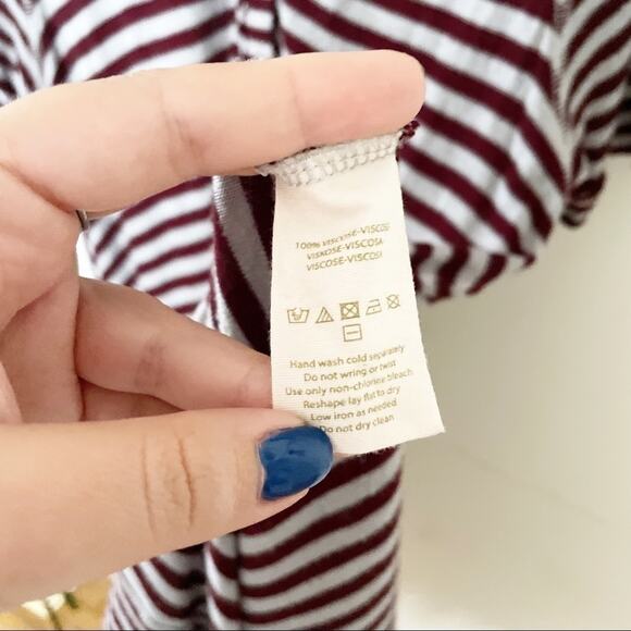 We the Free by Free People Mulberry Combo Striped Henley Top Size XS - Picture 7 of 8